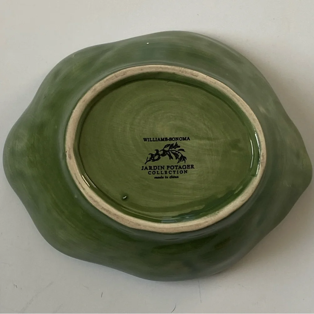 Williams Sonoma Artichoke Dish Jardin Potager Collection 5.25” Green Vegetables